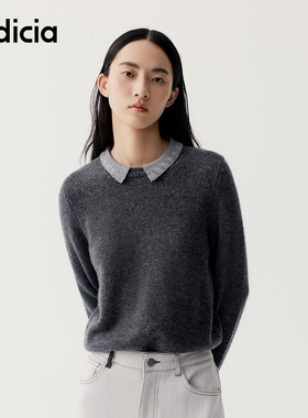 indicia标记商场同款2025秋冬季女装羊毛针织衫女毛衣F2D5ZZ504N