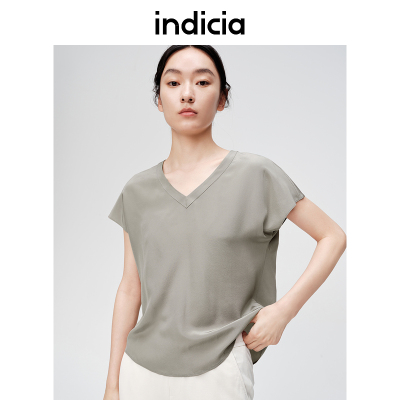 indicia标记桑蚕丝真丝背心短款上衣商场同款夏季新款6B405SY260C
