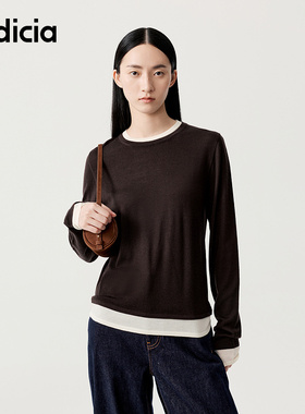 indicia标记商场同款2025秋冬季新款女装T恤上衣女F2D5TX560N