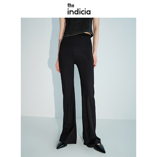 indicia标记夏季新款女装微喇休闲裤提臀设计长裤子修身女