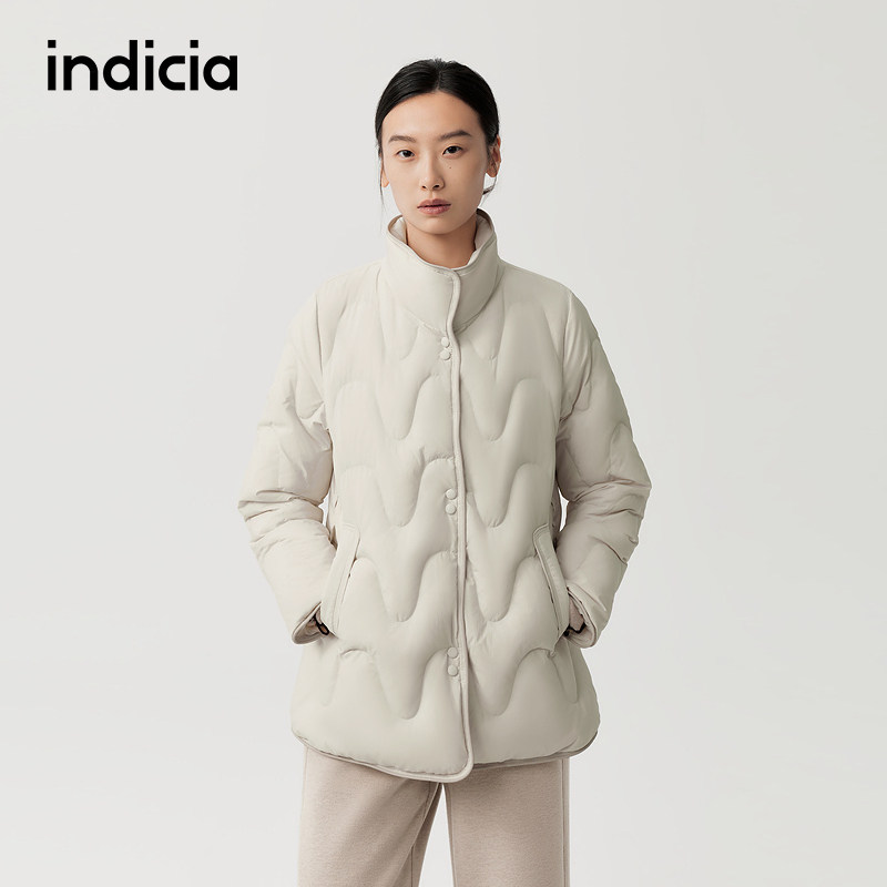 indicia标记商场同款25冬季新款女装羽绒服女短外套F2D5YR529C