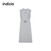 indicia标记商场同款 F2B5LQ144N 简约连衣裙 25夏新款 纯棉休闲无袖