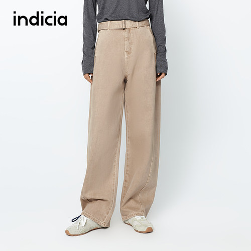 indicia标记商场同款25春新款美式复古工装牛仔裤显瘦F2A5NK063F