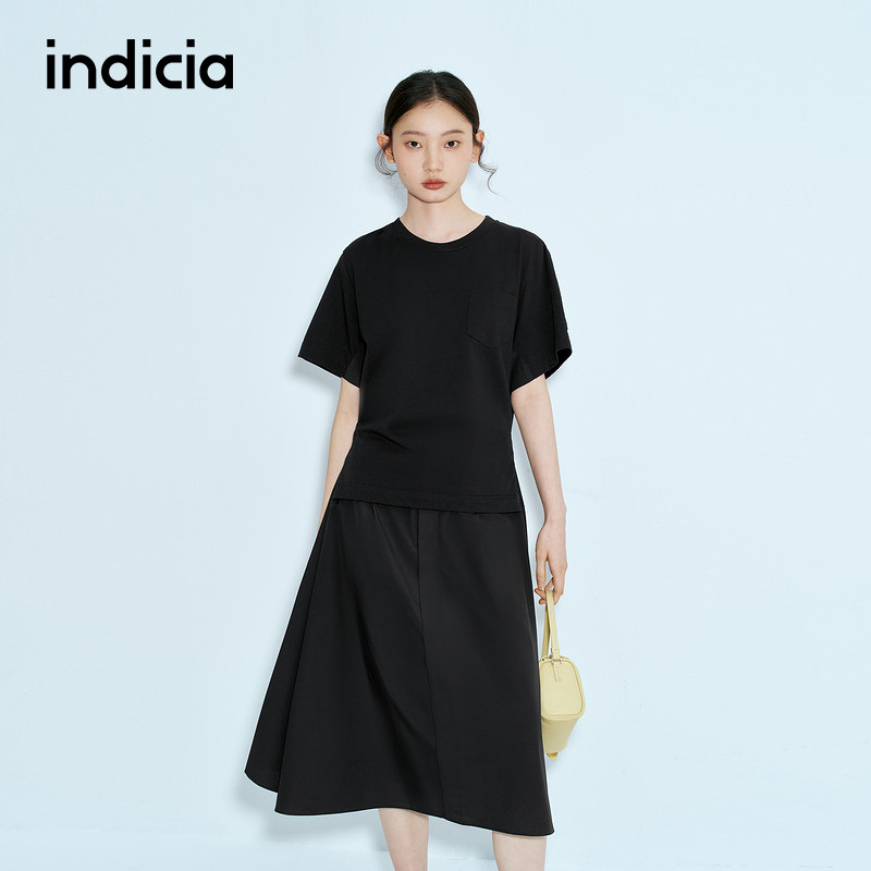 indicia标记商场同款25夏新款运动风少女简约连衣裙F2B5LQ176N