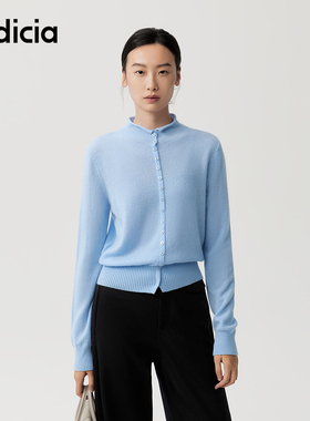 indicia标记商场同款25冬季女装100%山羊绒针织衫开衫F2D5KS631C