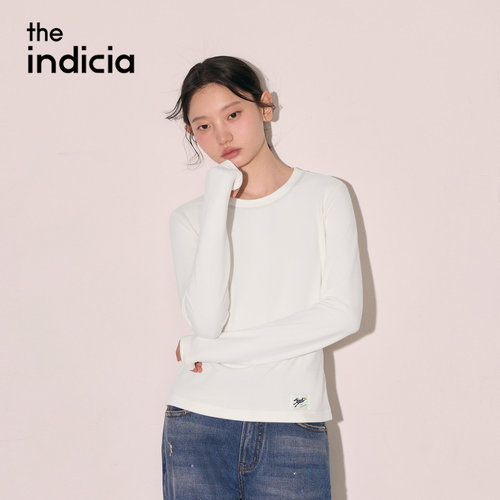 indicia标记米白色T恤打底衫上衣2026秋冬季新款女装L2D6TX373Y