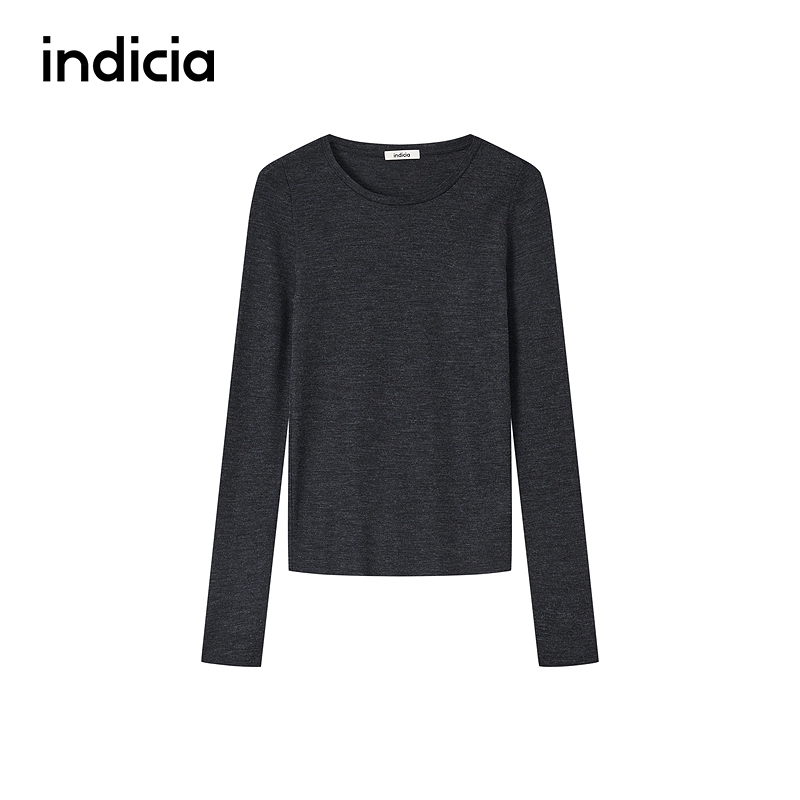 indicia标记商场同款25冬季新款女装羊毛针织衫打底衫F2D5DD627F