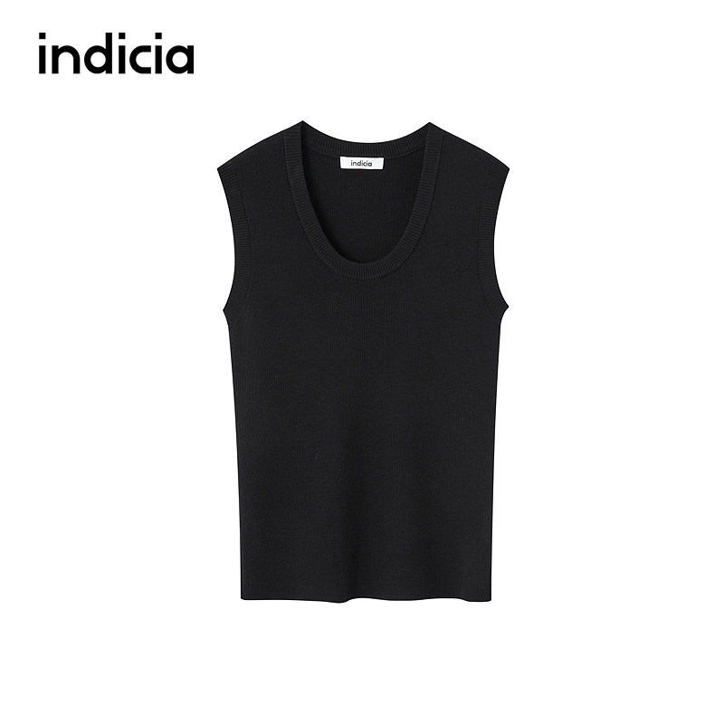 indicia标记商场同款25秋新款大U领百搭针织背心显瘦F2D5BX555N,女装/女士精品,背心吊带,淘宝优惠券,粉丝福利购,淘宝优惠卷