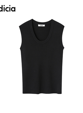 indicia标记商场同款25秋新款大U领百搭针织背心显瘦F2D5BX555N