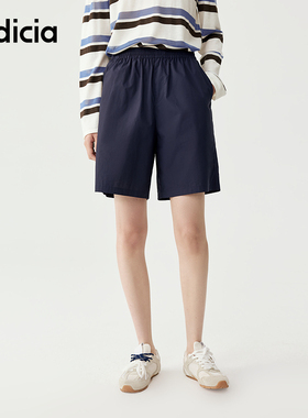 indicia标记商场同款25夏新款薄款休闲裤女短裤100%棉F2C5DK310N