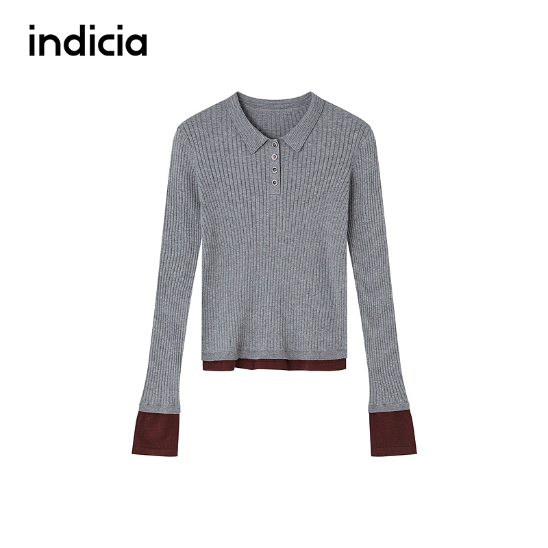 indicia标记商场同款2025秋冬新款女装针织衫F2D5ZZ396F