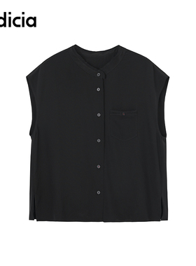 indicia标记商场同款25夏新款桑蚕丝无袖衬衫通勤F2B5SY298N