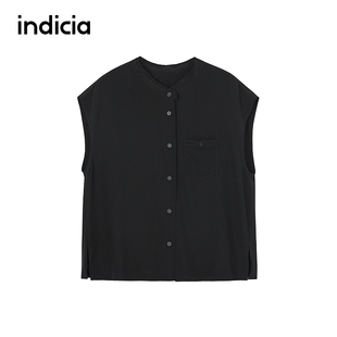 indicia标记商场同款 桑蚕丝无袖 衬衫 通勤F2B5SY298N 25夏新款