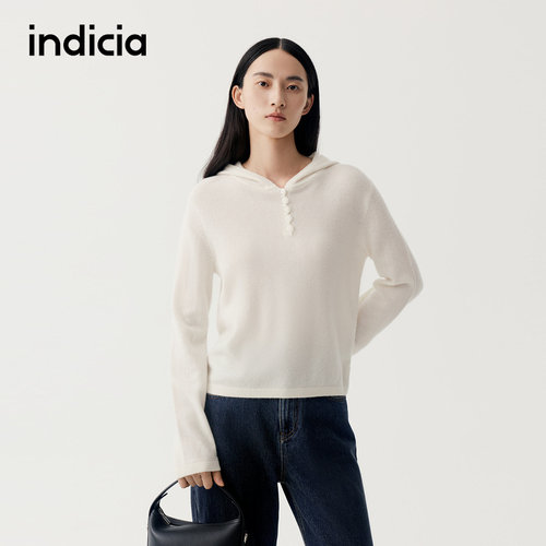 indicia标记标记商场同款25冬季新款女装羊绒衫毛衫F2D5MS462C
