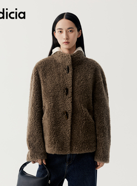 indicia标记商场同款25冬季女装羊羔绒绵羊毛皮草外套F2D5PC549N