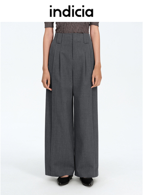 indicia标记商场同款25春新款直筒休闲裤百搭西装裤F2A5KZ013F