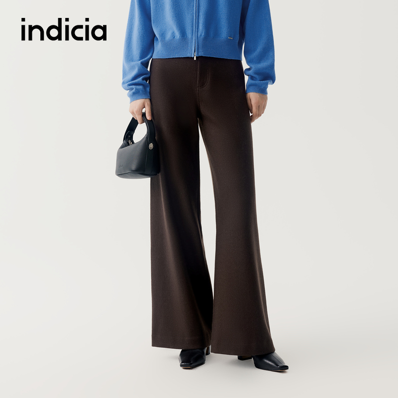 indicia标记商场同款25冬新款直筒休闲长裤简约裤子F2D4KZ693F-1