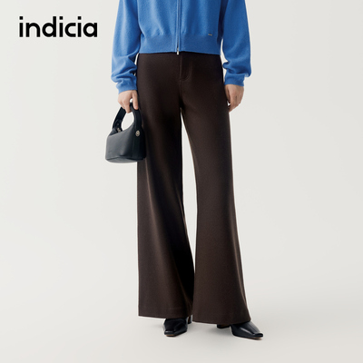 indicia标记商场同款25冬新款直筒休闲长裤简约裤子F2D4KZ693F-1