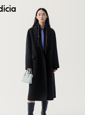 indicia标记商场同款25冬季新款女装毛呢外套大衣F2D5DY573C