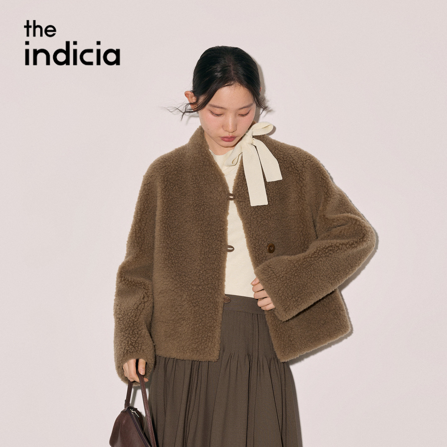 indicia标记商场同款2026冬季女装羊毛短款皮草外套L2D6PC296Z