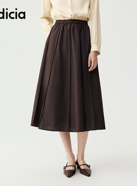 indicia标记商场同款25秋新款日式山系显瘦大摆围伞裙F2C5QZ387C