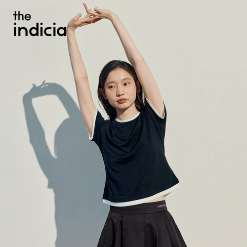 indicia标记商场同款2026夏季新款女装T恤修身上衣L2B6TX178Q