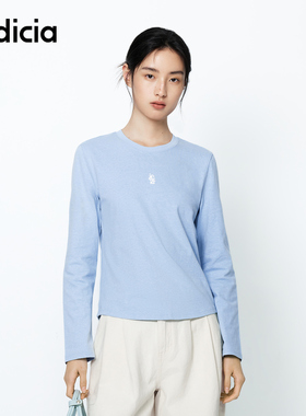 indicia标记商场同款25春新款简约纯色长袖T恤内搭 F2A5TX042N