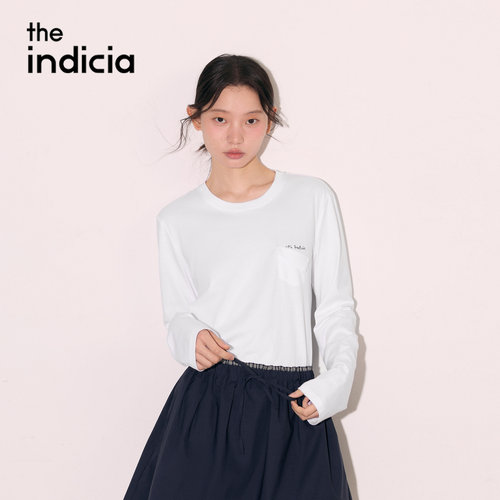 indicia标记商场同款2026秋季新款女装白色纯棉T恤上衣L2C6TX250Y