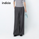 indicia标记商场同款 F2A5KZ055N 25春秋撞色腰头直筒垂感西装 裤