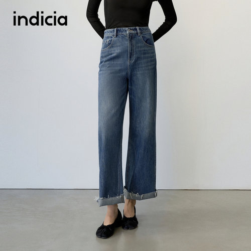 indicia标记商场同款2026秋季新款女装休闲牛仔裤H2C6NK170F