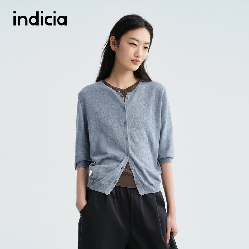 indicia标记商场同款2026夏季新款女装开衫针织衫F2B6KS130N