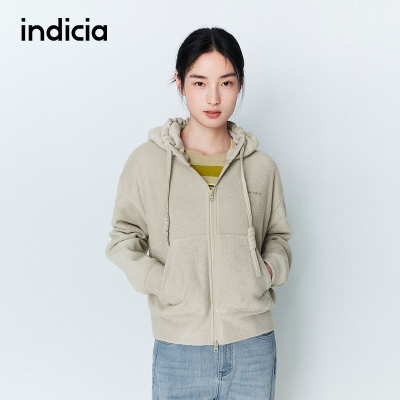 indicia标记商场同款26春季新款女装卫衣短款外套上衣L2A6WT041