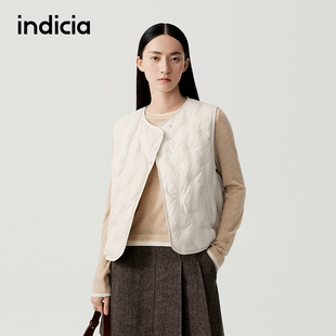 女装 新款 羽绒服马甲外套F2D5YR511C 2025冬季 indicia标记商场同款