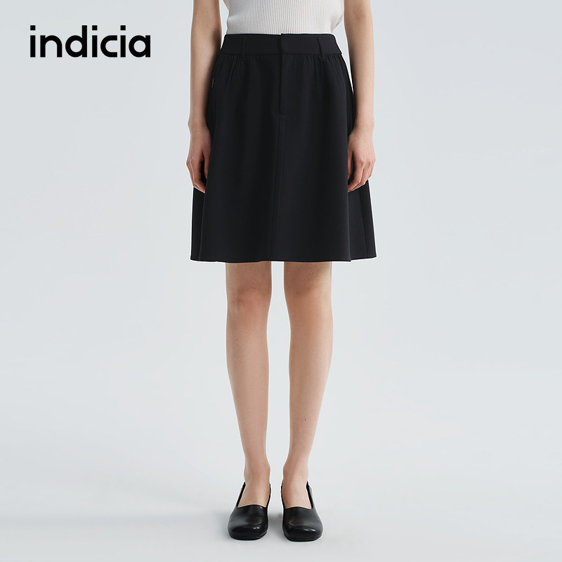 indicia标记商场同款2026夏季新款女装半身裙藏青裙子F2B6QZ189C