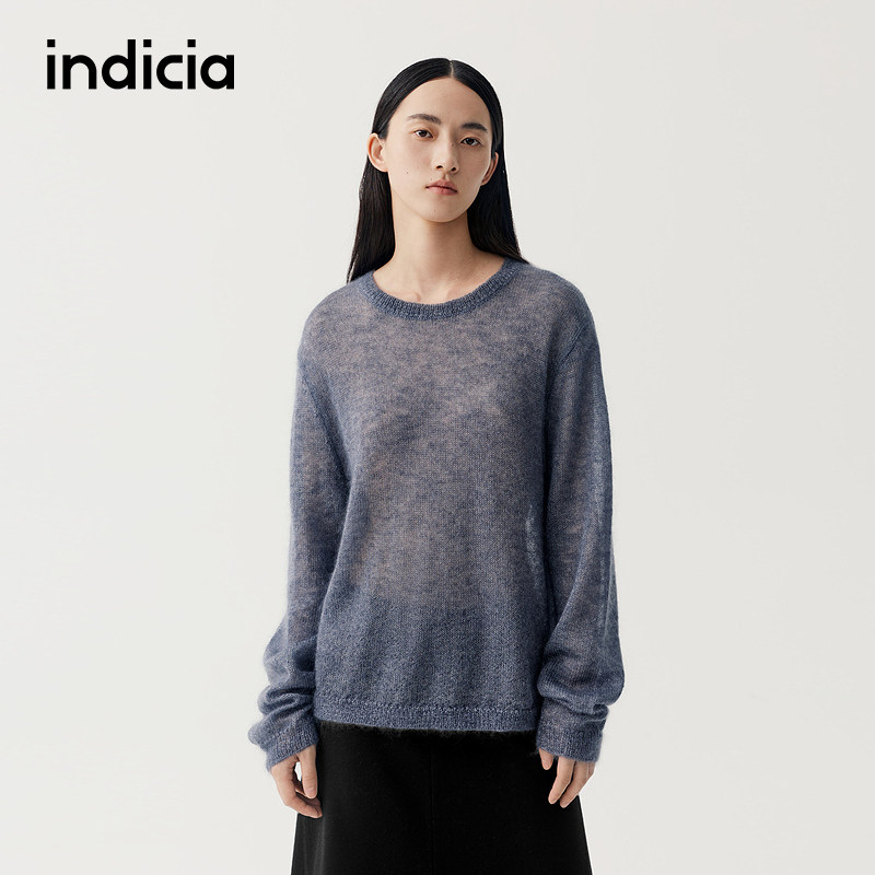 indicia标记商场同款秋季女装马海毛针织衫毛衫F2D5MS459F