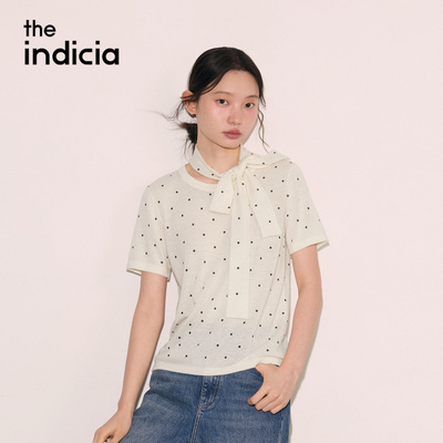 indicia标记商场同款2026夏秋女装波点针织衫薄款上衣L2C6ZZ256Y