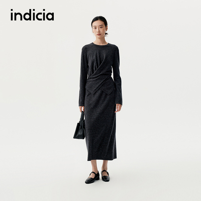 indicia标记商场同款25秋新款两件套套装上衣半身裙女F2C5TZ420C