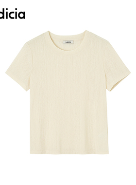 indicia标记商场同款25夏新款极简纯色百搭T恤F2B5TX303C