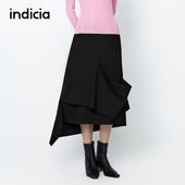 不规则裁剪个性 indicia标记商场同款 春秋款 半裙6A402QZ052F