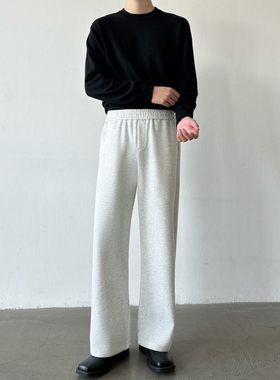 男笙【A字阔腿卫裤】春季高品质650g宽松阔腿休闲卫裤男