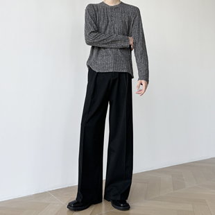 四季 男笙 A字阔腿宽松西裤 韩系春季 高品质TR色纺布不掉色西裤