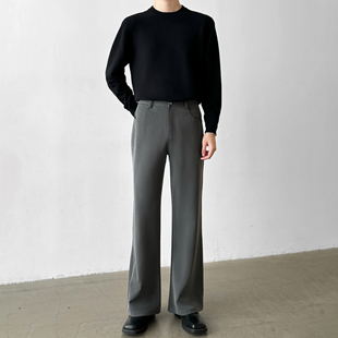 裤 男笙 高品质TR色纺微喇宽松休闲通勤西装 春季 TR色纺微喇西裤