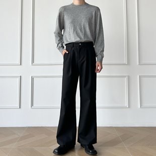 男笙2025秋冬季三本针工艺微喇垂感西裤高品质TR复合500g休闲西裤