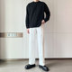 春季 裤 韩版 男白色休闲宽松阔腿西装 男 黑色垂感直筒西裤 男笙HOME