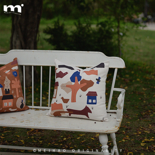 Cushion中古ins抱枕动物沙发靠枕客厅方枕 Village Ferm Living