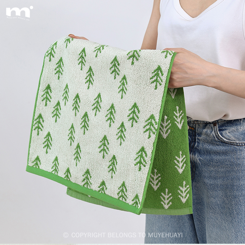 森林系纯棉复古全棉吸水柔软面巾