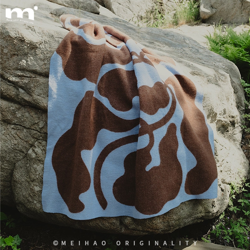 沐野 原创ins毛毯A类半边绒针织毯子沙发办公室午睡毯沙发毯秋冬,床上用品,休闲毯/毛毯/绒毯,淘宝优惠券,粉丝福利购,淘宝优惠卷