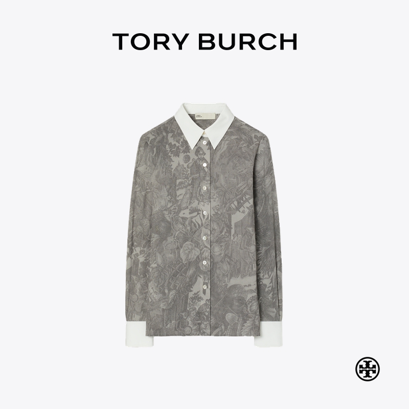 TORY BURCH 汤丽柏琦 印花粘纤衬衫 174734