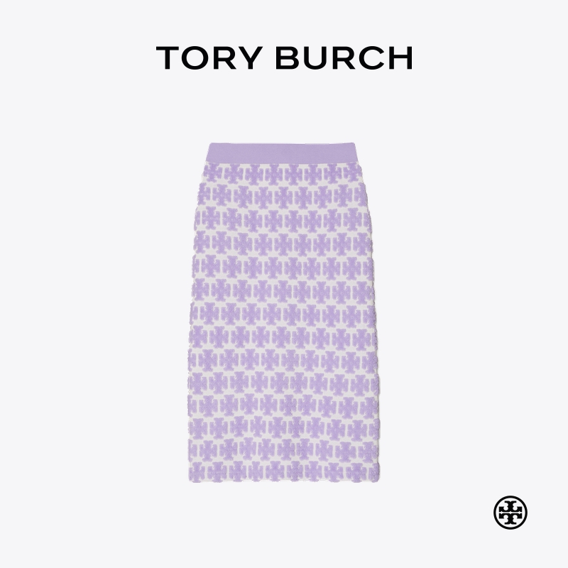 TORY BURCH 汤丽柏琦 双T LOGO优雅修身半身裙 159154