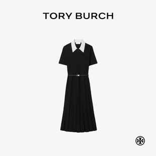 MONOGRAM BURCH 鏤空褶裥連衣裙 170790 湯麗柏琦 TORY